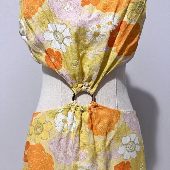 Charlie Holiday Clemence Cutout Floral Dress 4 Boho Retro Beachy Cottagecore Ret - Picture 7 of 13